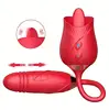 D0291-1 Vibratore Rose Licking &amp; Thrusting, rosso
