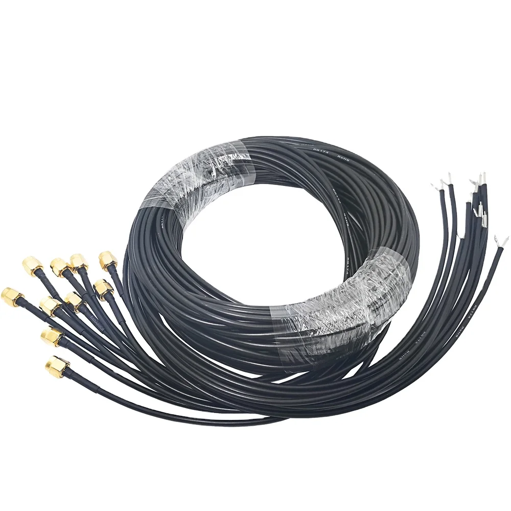 SMA مذکر کو اکسيال کیبل RG174 30 سانتیمتره څېرمه انتینا سره RF کو اکسيال پيګ ټيل کیبل