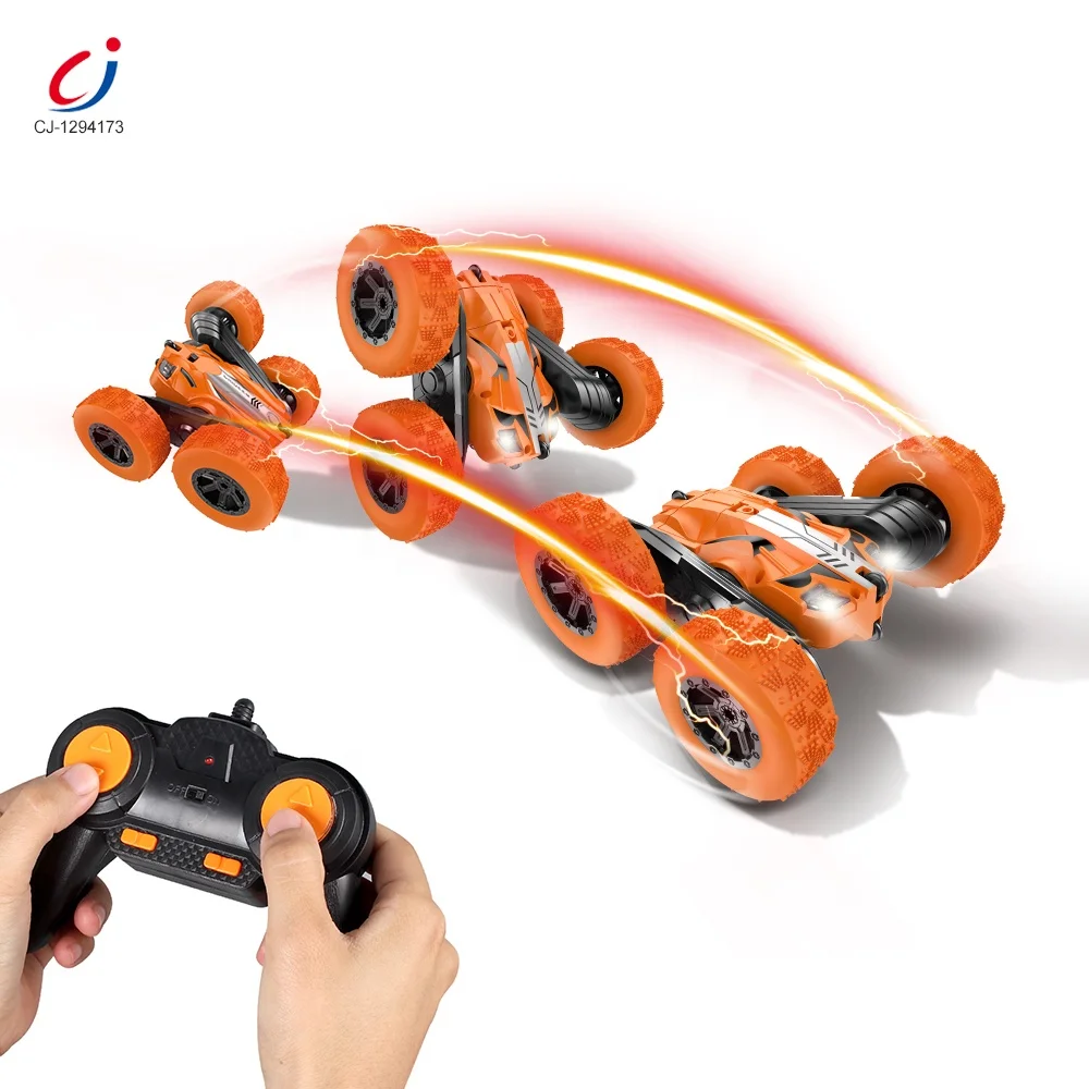 Chengji Juguetes Remote Control Double Side Stunt High Speed Rc Stunt Vehicle Car 360 Spin Electric Kids Double Roll Stunt Car