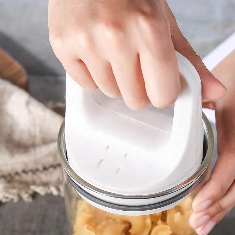 Airtight Food Storage Container Set Jar Kitchen Hand Made Multifunction Cylinder Cookie Candy Spice Tea Cereal Storage Glass