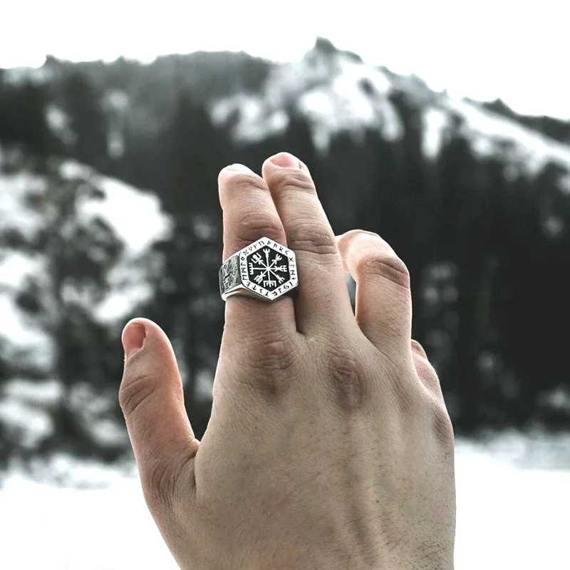 TQWSVUM Anello Aquila Nodo Celtico Nordico Vichingo Per Uomo - Foto 12