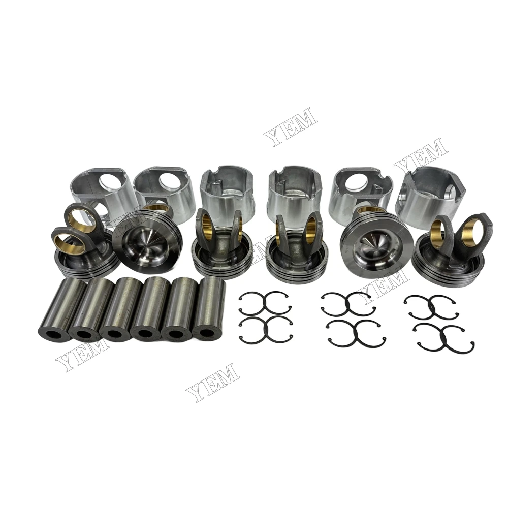 For Cat 3406 Piston and Pin Clip 130-0241 145-6700 Replacement Engine Parts