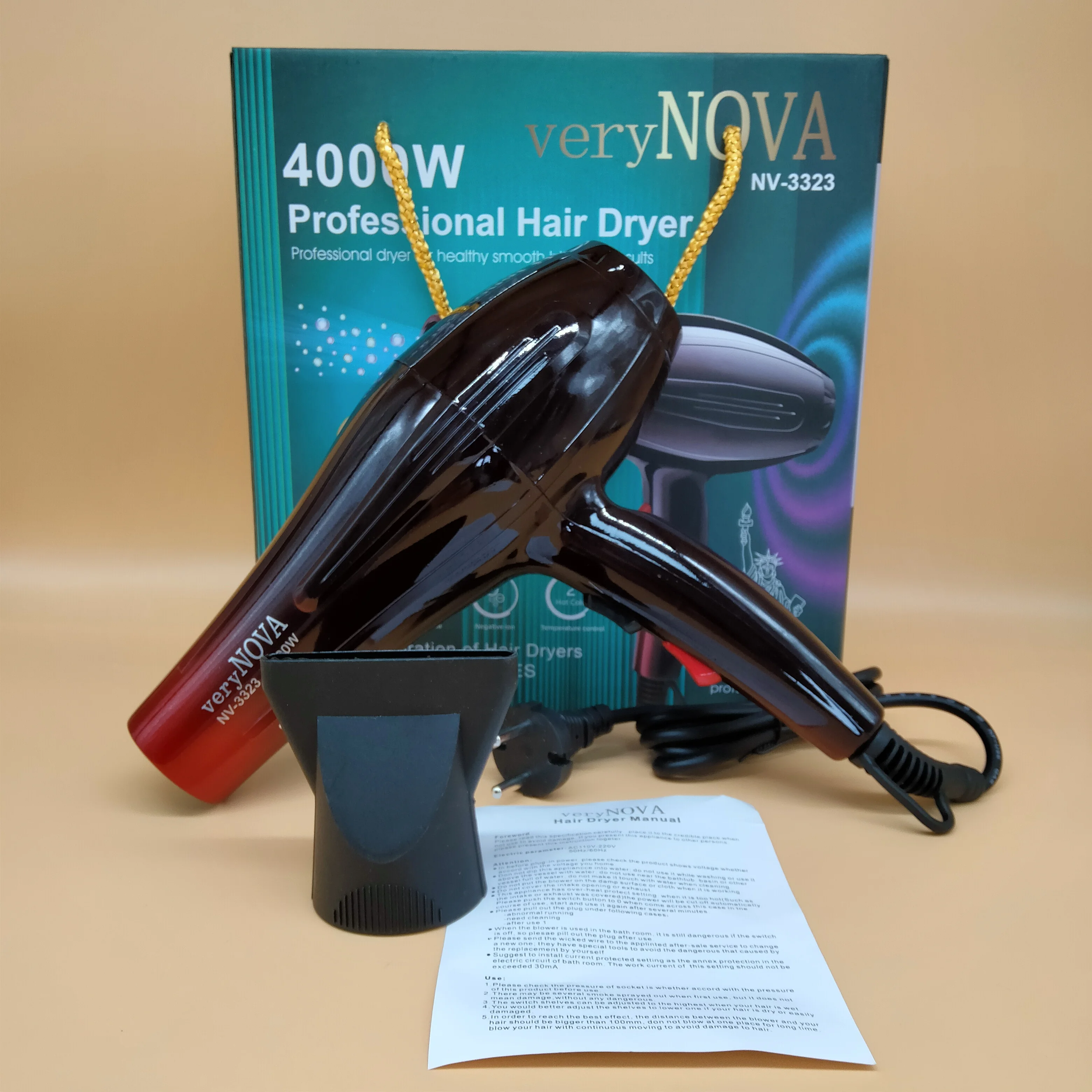 NV-3323 Cheap Big Power 1875w Hair Straightener Flat Iron Professional  Salon Product Hair Dryer