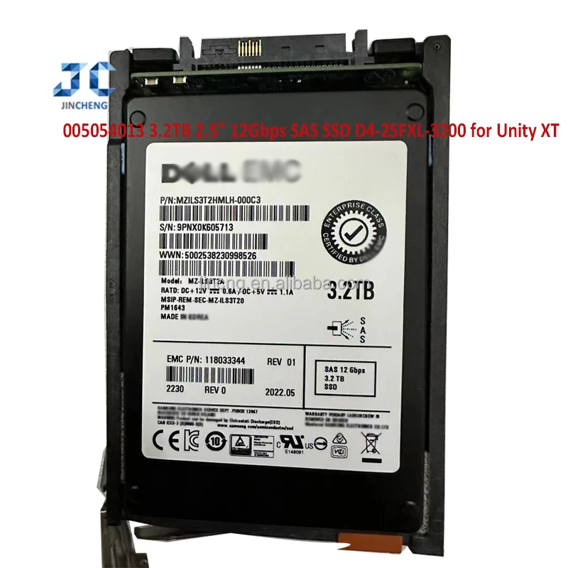 D4-2SFXL-3200 005054013 Unity 3.2TB SAS 12Gb/s 2.5