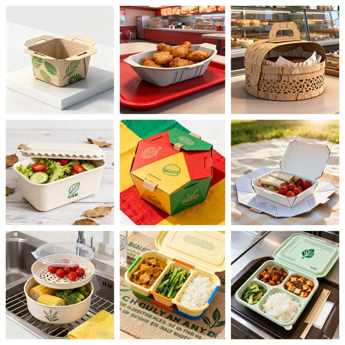 Fast Eco-Friendly Greaseproof Disposable Chicken Burger and Fries ...