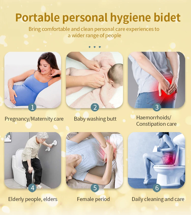Portable Travel Bidet - 400ml Pop-Button Design with Auto Water Outlet, Perfect for Prayer Cleaning Toilet Hygiene, Elderly Care supplier