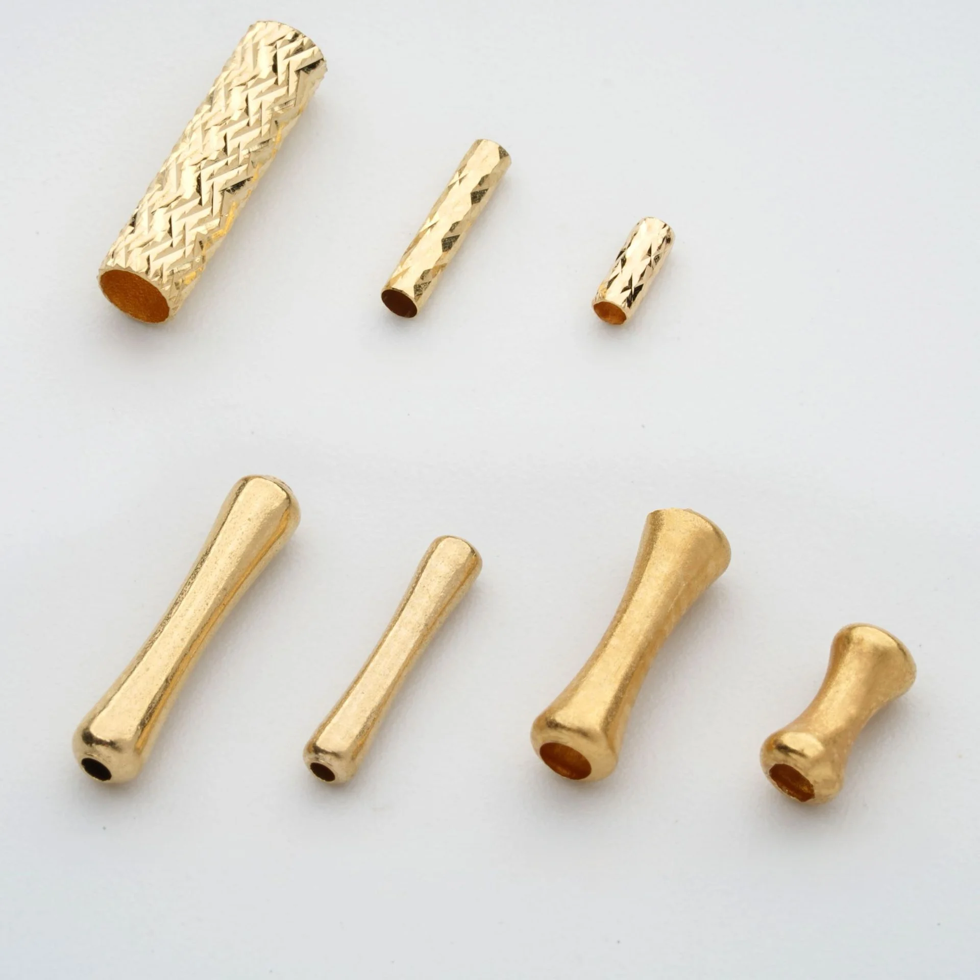 Shop A2385 Fashion 18k Solid Gold Pipe AU750 Chain Necklace