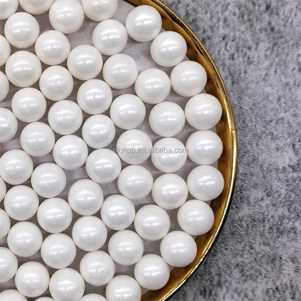Perles blanches comestibles Perle Boule de sucre Fondant DIY Gâteau Cuisson  Saupoudrer Boule de bonbons au sucre Décoration de gâteau de mariage