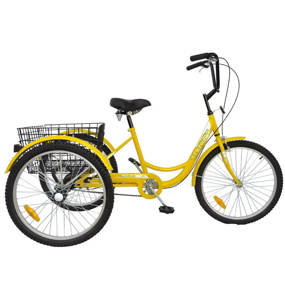 Customized 3 Wheel Manual Tricycle Cargo Bike Steel Fame Touring Lady Bike  air Tire Cheap Price Used Mexico Cargo Bike for Sale