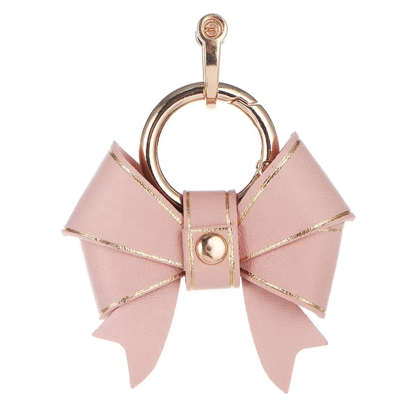 Pantone Rose Gold Key Rings Zinc Alloy Pu Leather Keychain