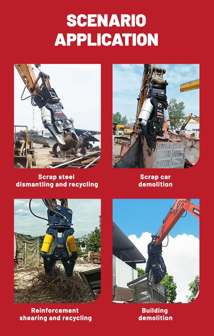 Hydraulic Dual Cylinder Shear - Powerful High-altitude Cutting and ...