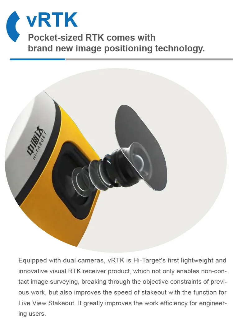Measurement GNSS RTK Hi -Target V5 Base And Rover Upgrade For Land Surveying Instruments