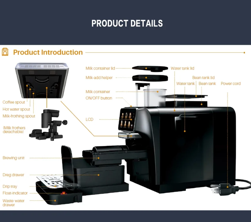 Full Automatic Barista Coffee Machine Italian Coffee Maker Espresso