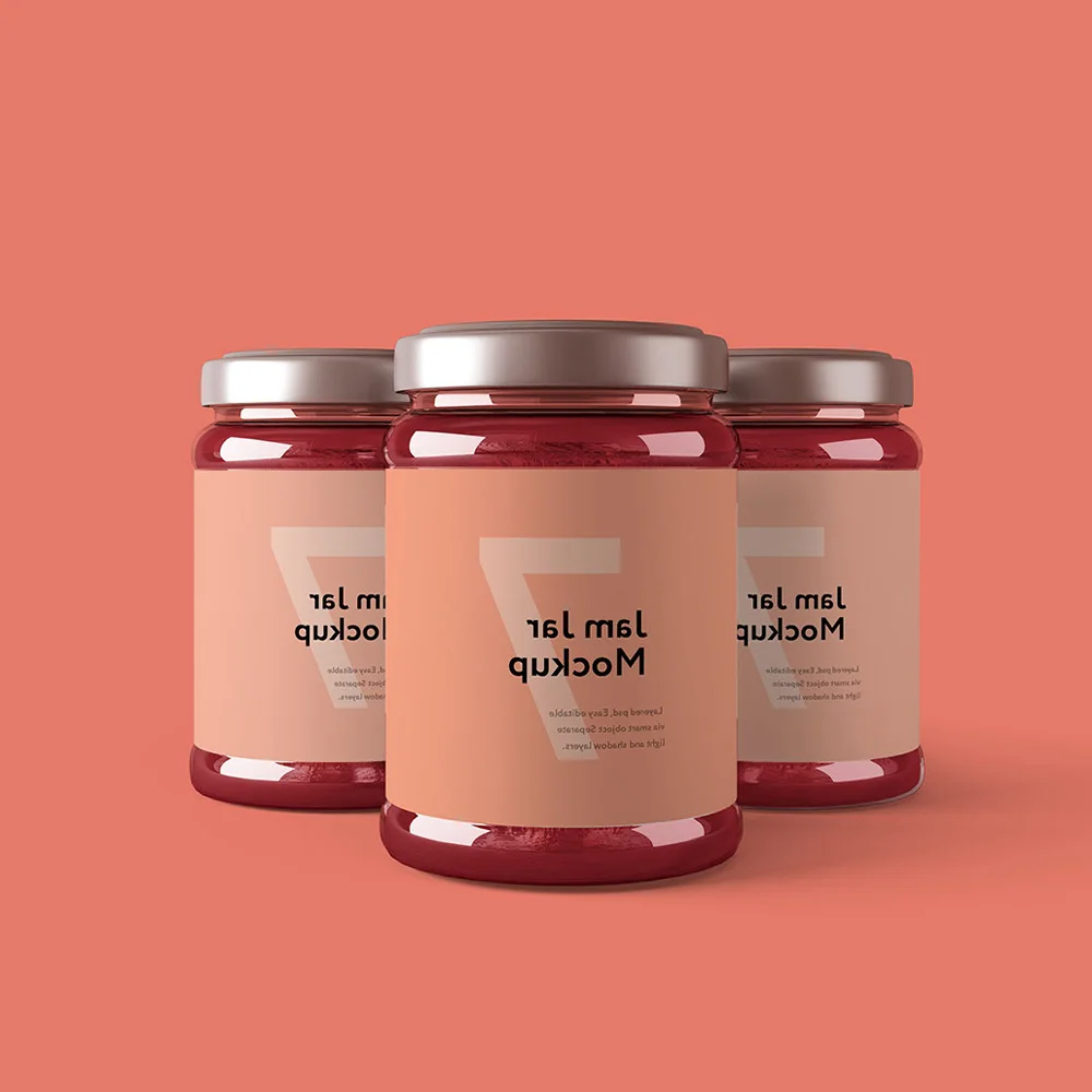 Customize Brand Logo Empty Fruit Jam Bottle 430ml 12oz Vacuum Glass