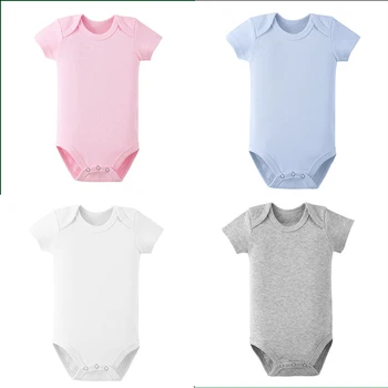 Ananbaby High Quality 100% Organic Cotton Newborn Baby Rompers Clothing Wholesale Summer Climbing Suit Baby Rompers 0-3 Months