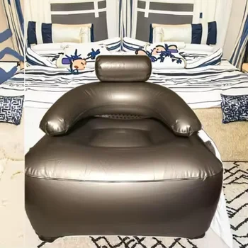 Custom Inflatable Silver Bubble Chair - Portable Eco PVC Sofa for