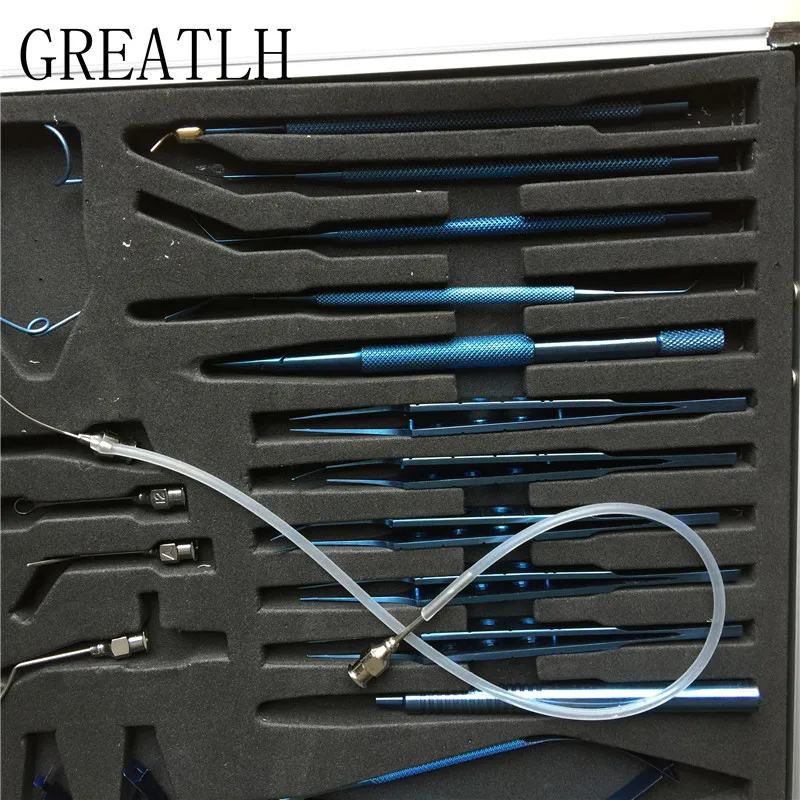 Set Strumenti Chirurgici Per Cataratta 21 Pezzi In Titanio - Completo Di Scatola, Marca Surgical Edge