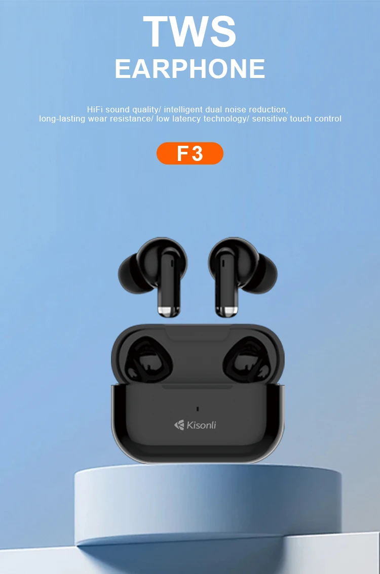 Kisonli F3 Cute Wireless Blue Tooth Earphone Tws