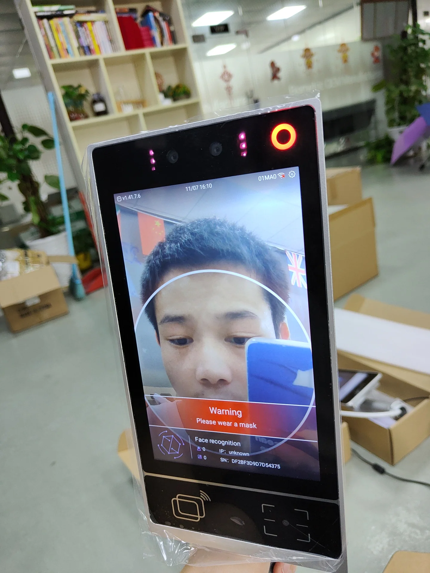HFSecurity FR08 Face Attendance Machine Biometric Fingerprint Scanner Time Access Control System with Great Price