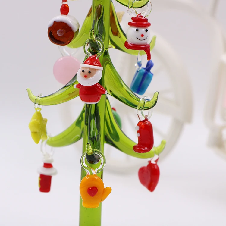 Hand Blown Glass Christmas Tree With Removable Ornament