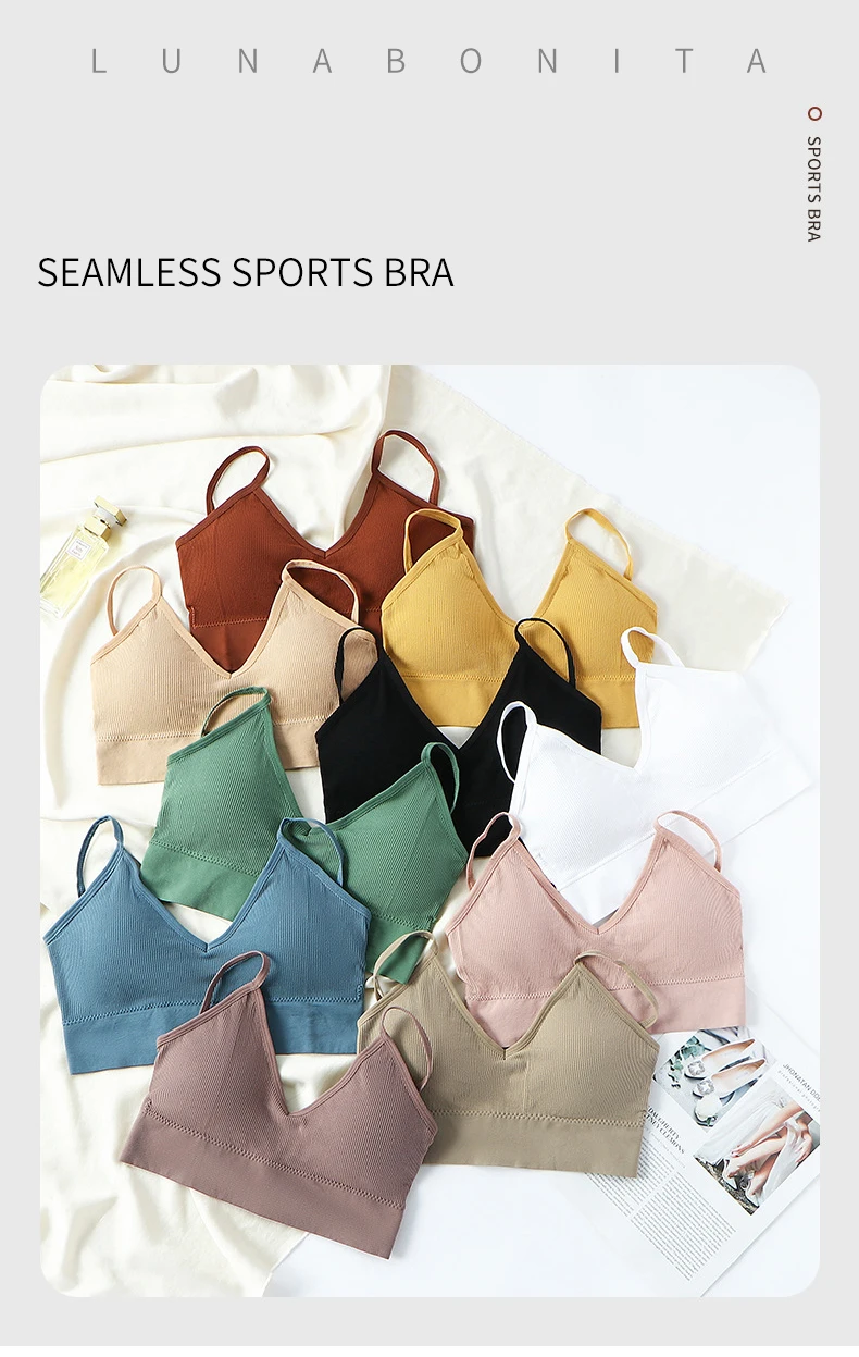 Women Bra Panties Set Seamless Bra Top Female Crop Top Brassieres