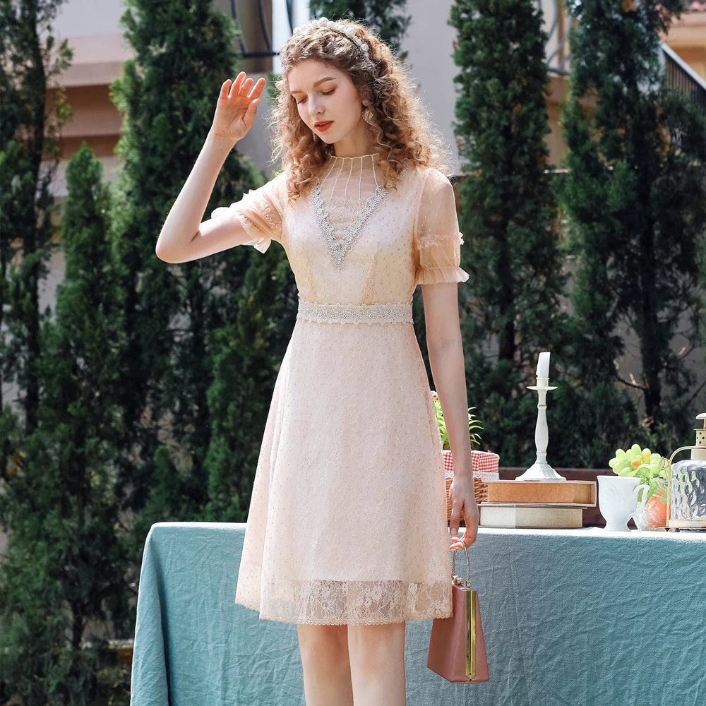 Net Yarn Embroidery Summer Midi Maxi Dresses for Women Elegant Casual Dress High Quality Fashion Dresses Net Yarn Embroidery Summer Midi Maxi Dresses for Women Elegant Casual Dress High Quality Fashion Dresses