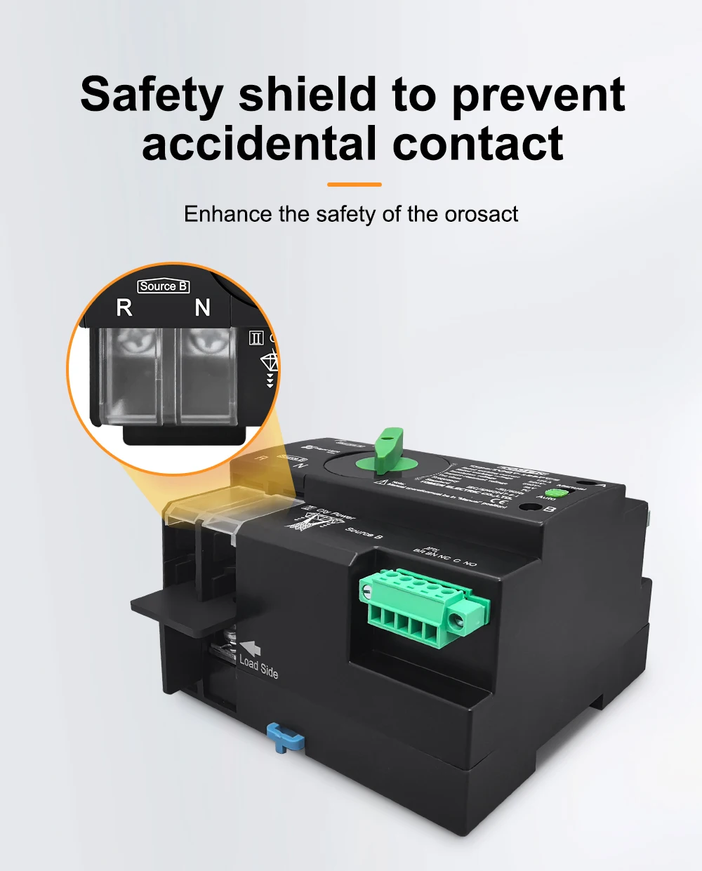 TOMZN 2P TOQ7 PV 220V 230V 63A 100A 125A Din Rail ATS Dual Power Automatic Transfer Electrical Selector Switch Uninterrupted