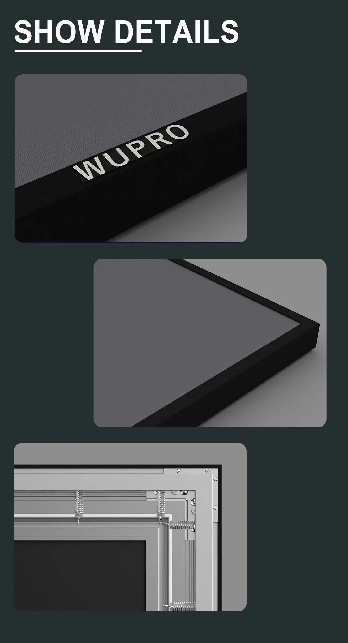 2023 Newest Wupro 100 Inch Alr Pet Ultra Short Throw Bsp Wall Mounted