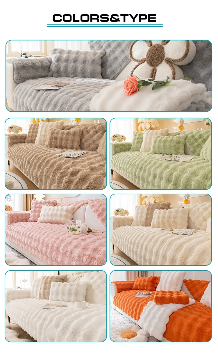 Popxstar  High-end Sense Sofa Cover Modern Simple Striped Chenille Thickened Non-slip and Scratch-resistant Home Textile Home Decoration