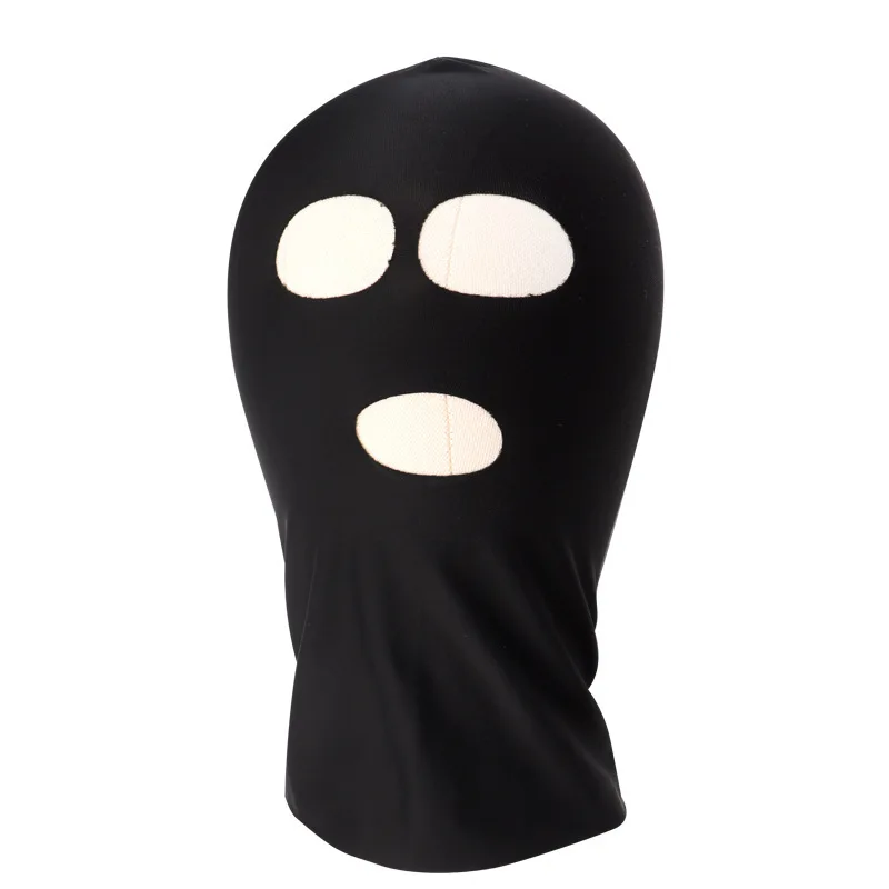 Dam stretch bdsm heltäckande mask med öppna ögon och mun_voghion.com