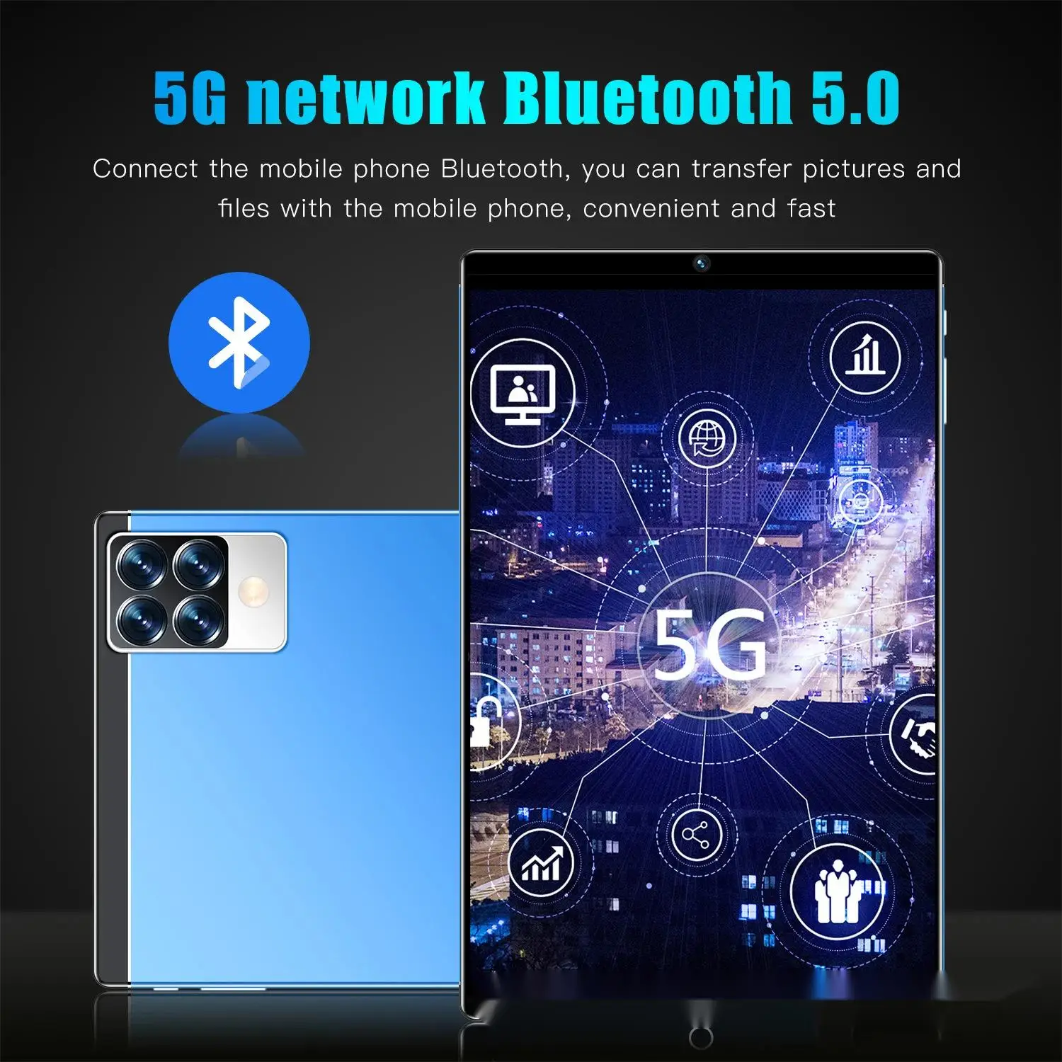 2024's Top Choice 5G Smart Tablet PC with 16GB RAM 1TB Storage - All-in-One for Study and Office