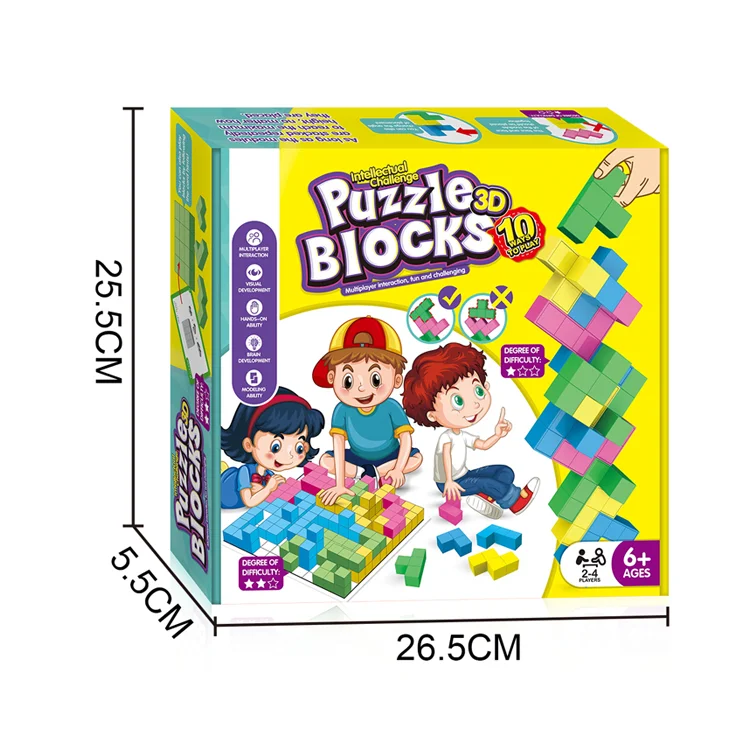 Newest Intelligent Challenge Block Game 40pcs 10 Play Methods Balance Play Building Block Board Game