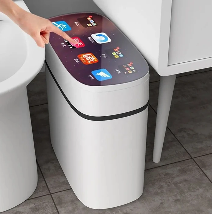 Intelligent Sensor Kitchen Trash Can Smart Electric Induction Automatic Waste Bin Indoor/Outdoor Plastic Food Standing Bin