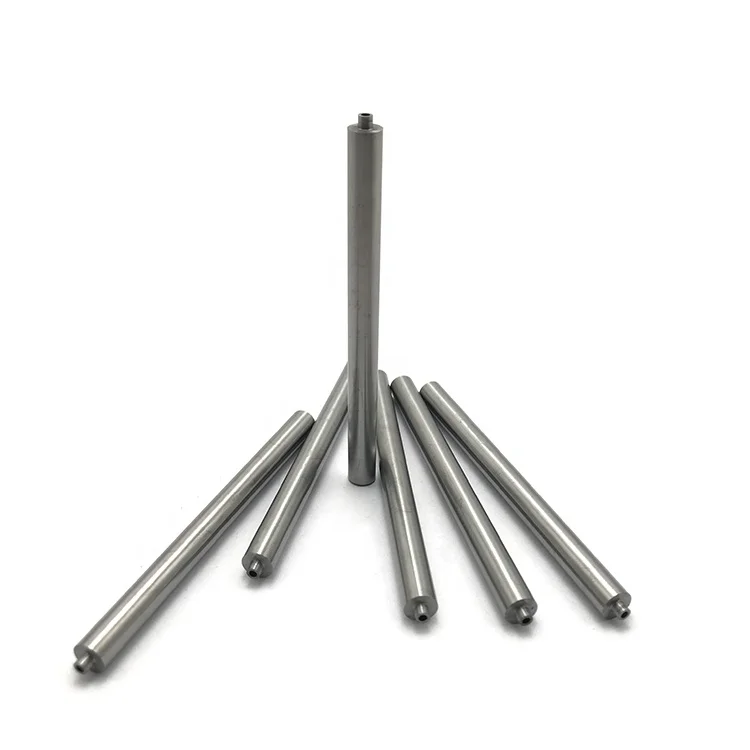 Precision Customized D6*d2*76mm Sintered Tungsten Carbide Rods Serdi Pilots Valve With Grinding and Silver Surface