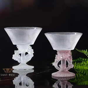 Flower Theme Wedding Decorative Crystal Chocolate Flower Bowl Candy Sugar Dessert Display Jars