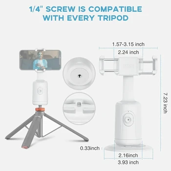 Live Vlog Rechargeable 360 Rotation Auto Ai Tracking Phone Holder Face Tracking Tripod With Remote Smart Phone Selfie Sticks product image