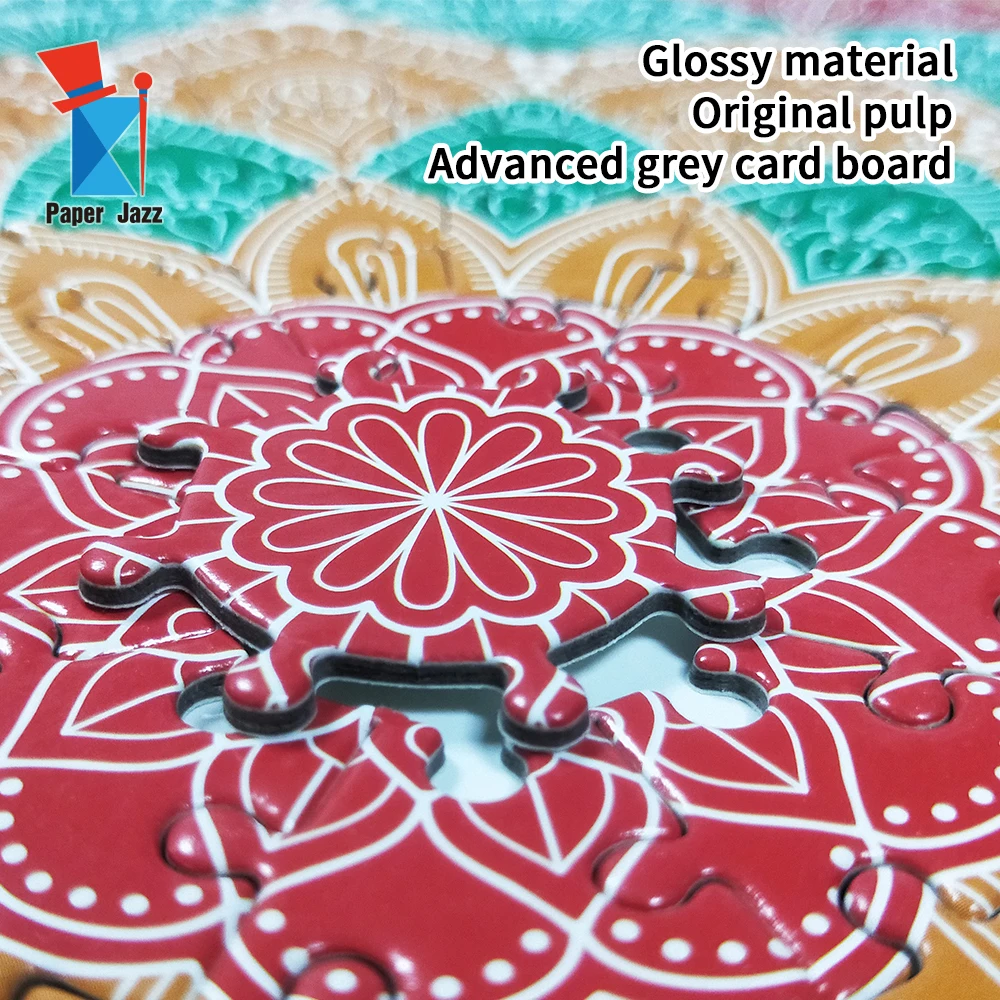 Magic Flower Pattern Cardboard DIY Blooming Jigsaw Round Puzzle Adult 500 Pieces for Puzzle Game