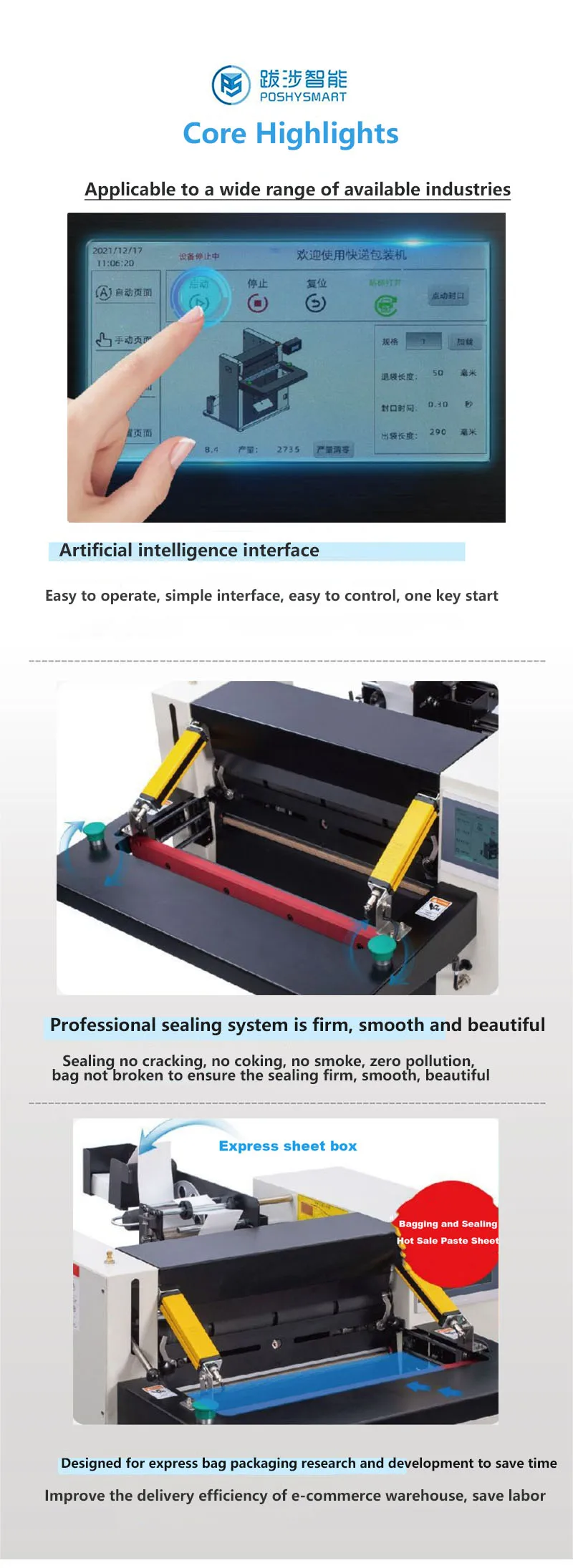 Smartm01-l3 Desktop Bag Sealing Machine - Easy & Efficient