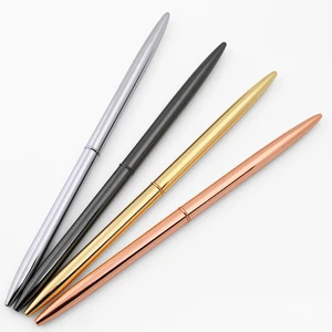 Promotional Twist Ball Pen with Customized Logo Black White Slim Metal Body for Business Office