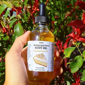 KOEC Wholesale Organic Brightening Women Moisturizing Coconut Body Essential Oil for Body Massage