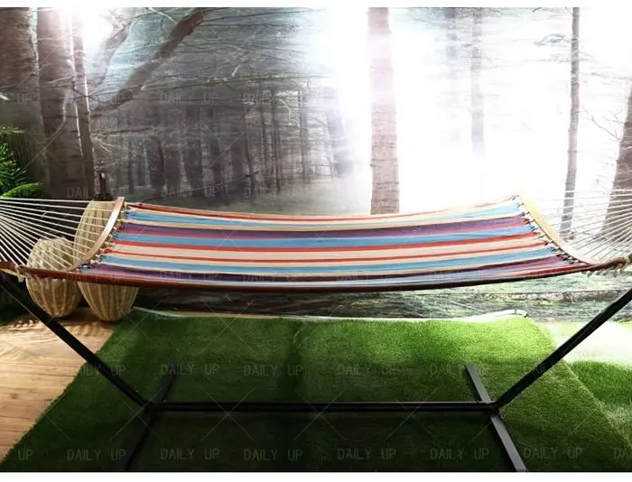 Portable Single Person Hammock With Wear-Resistant Fabric Breathable Comfortable Hammock For Outdoor Park Camping Hiking Leisure