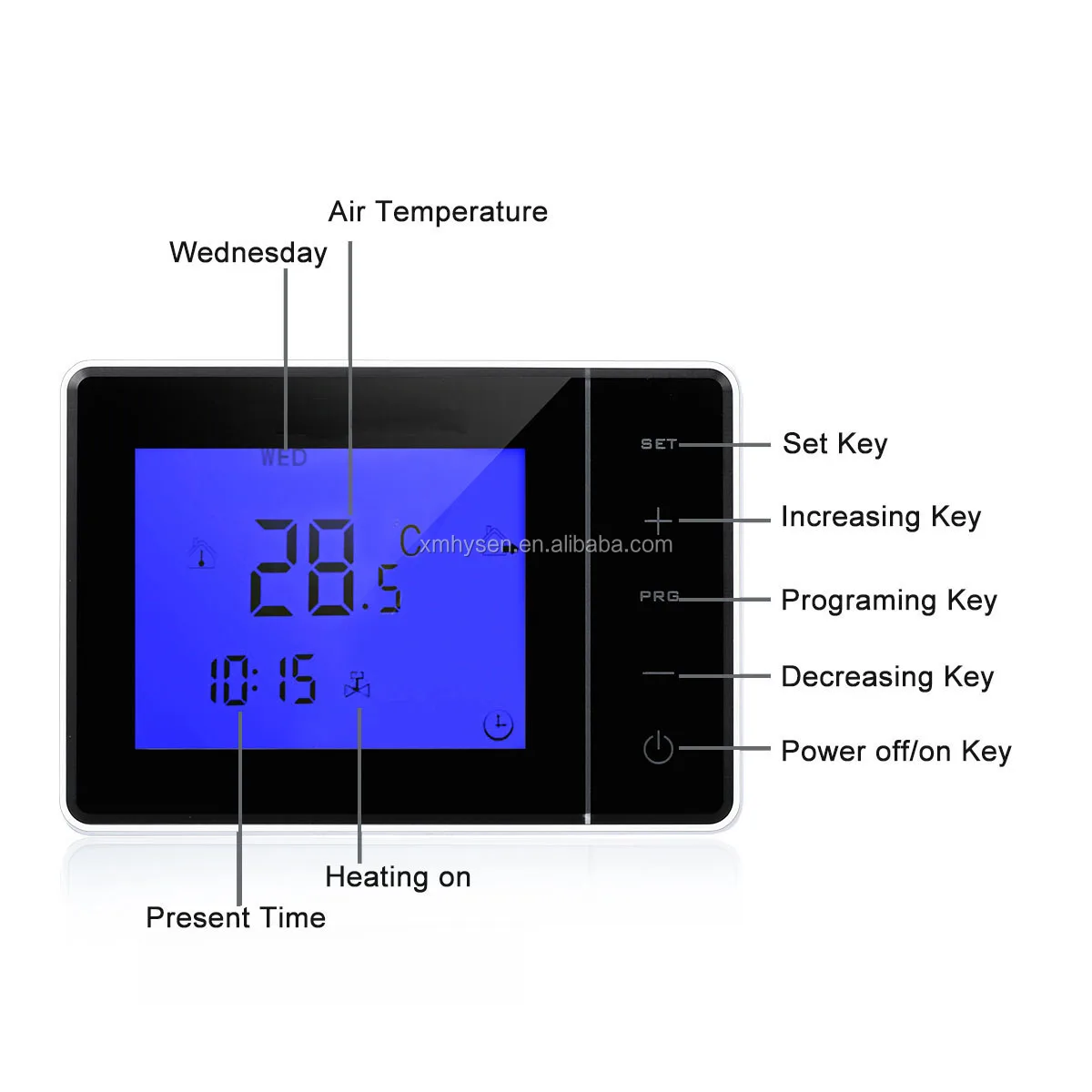 New Arrival 5+2 Days Programmable Digital Thermostat for Water Floor Heating for Wall-hung Boiler Heating System
