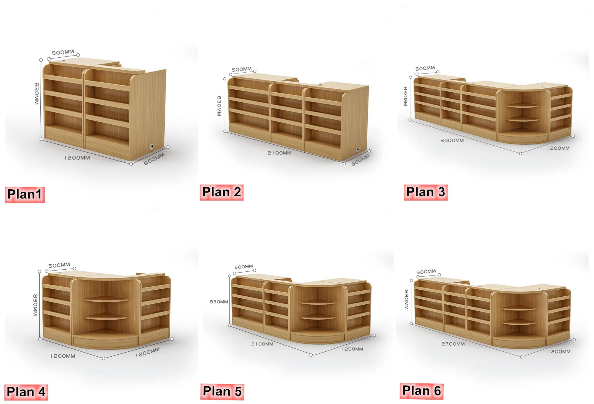 Quality Check Counter Layout Customized Supermarket Checkout Counter - Convenient & Durable