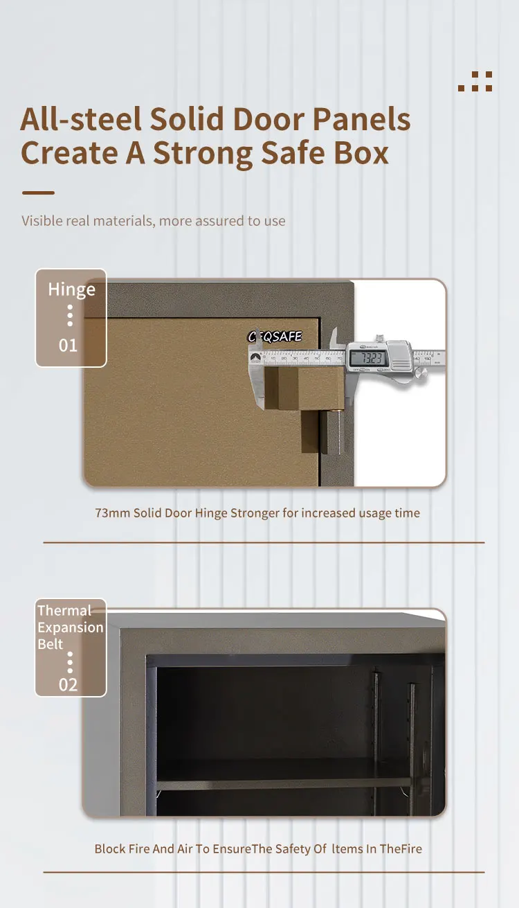 CEQSAFE 2 Hour Double Key High Quality Security Strong Metal Home Deposit Money Fireproof Safe Box details