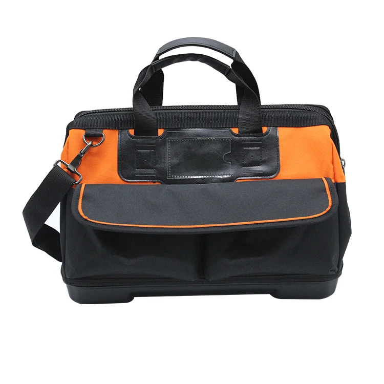 product hotselling customized waterproof heavy duty multifunctional electrician tool storage bag with pvc base for hardware tools-2