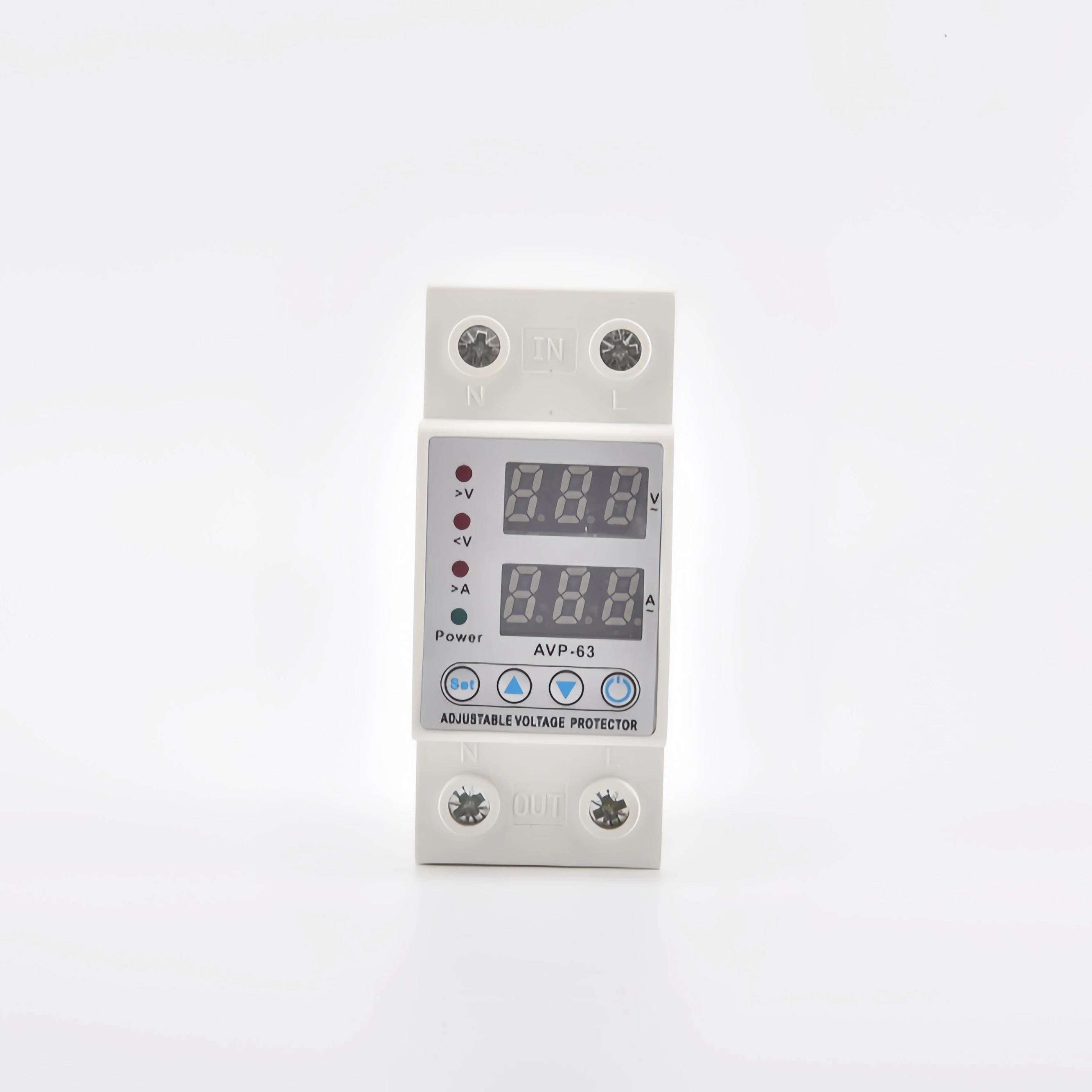 Rail Dual Display Adjustable Overvoltage and Undervoltage protection Device, Protector Relay, Current ProtectorAVP