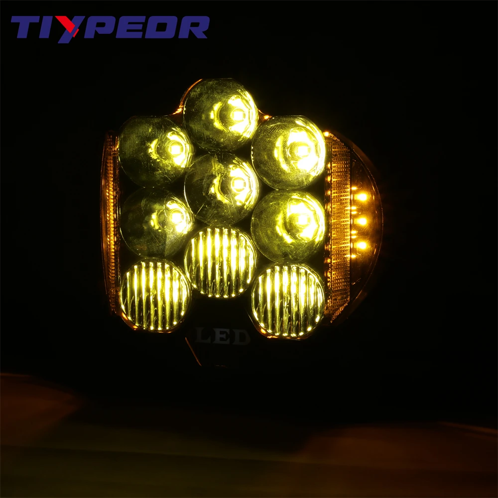 TIYPEOR Front Bumper 5inch Led Headlights 4x4 Lights Offroad Led Spotlight for jeep wrangler Jk Harley Modified Work Lamp DRL manufacture