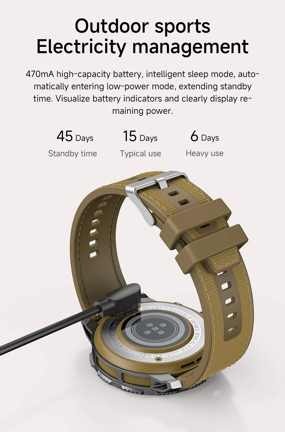  LC313 Outdoor Sports Smart Watch 2026 with 1.43 Inch AMOELED Screen IP68 Dynamic Heart Rate BT Call Smart Watch for Men