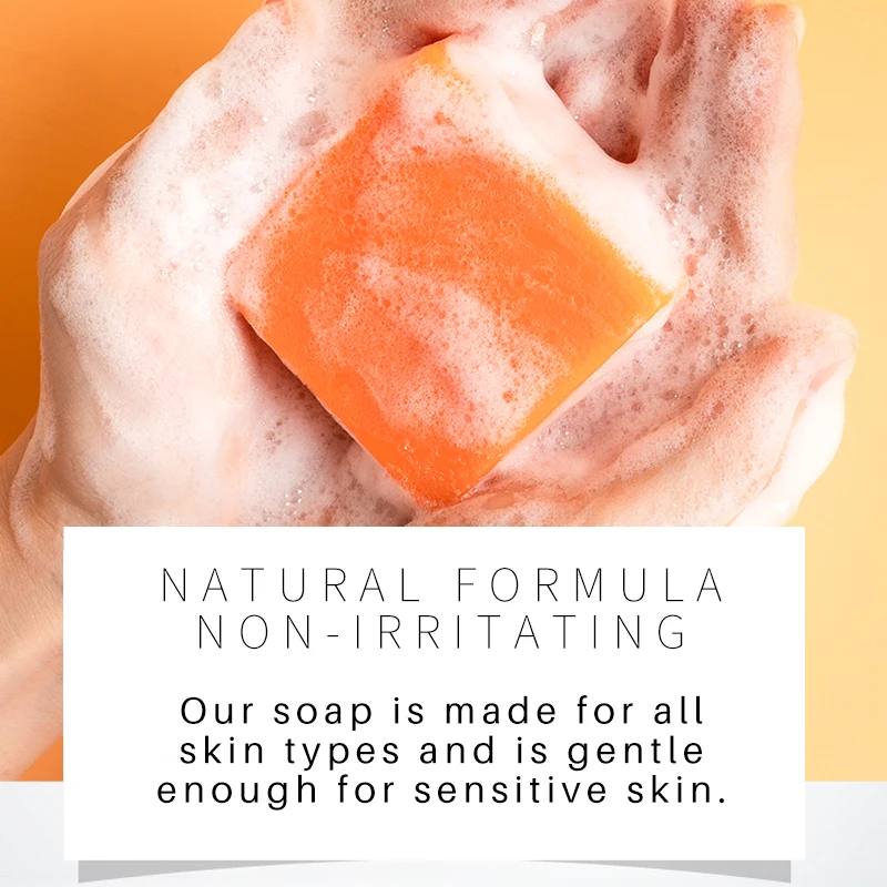 Lanthome Private Label Best Seller Soap Skin Bright Helps Dark Spots Organic Natural Bath Soap Handmade Turmeric Soap