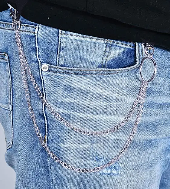 Готический панк хип-хоп Рок брюки цепочка бабочка замок Очарование джинсы брелок кошелек цепи Карманный Пояс ювелирные изделия для женщин мужчин